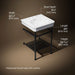 3/4 view of product with dimensions