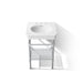 KOHLER K-39303-8 Claude 24" Rectangular Console Table Bathroom Sink, White with Polished Chrome - Detail image of a product f