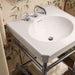 KOHLER K-39303-8 Claude 24" Rectangular Console Table Bathroom Sink, White with Polished Chrome - Shows close up detail of pr