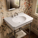 KOHLER K-39304-8 Claude 30" Rectangular Console Table Bathroom Sink, White with Brushed Nickel - image focused on single prod