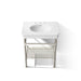 KOHLER K-39304-8 Claude 30" Rectangular Console Table Bathroom Sink, White with Vibrant Polished Nickel - Detail image of a p