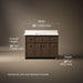 3/4 view of product with dimensions