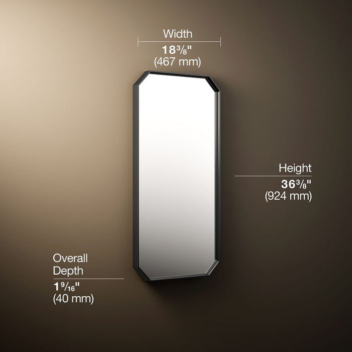 3/4 view of product with dimensions