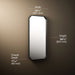 3/4 view of product with dimensions