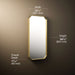 3/4 view of product with dimensions