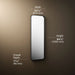 3/4 view of product with dimensions