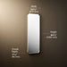 3/4 view of product with dimensions