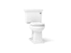 KOHLER K-3933-RA Memoirs Stately Two-piece Round-front Toilet, 1.28 GPF, White - 3/4 view of product