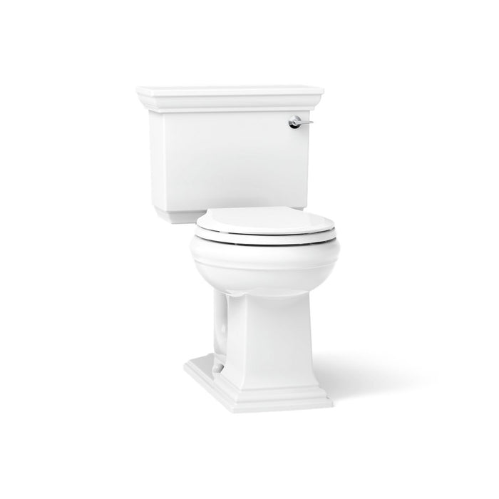 KOHLER K-3933-RA Memoirs Stately Two-piece Round-front Toilet, 1.28 GPF, White - 3/4 view of product