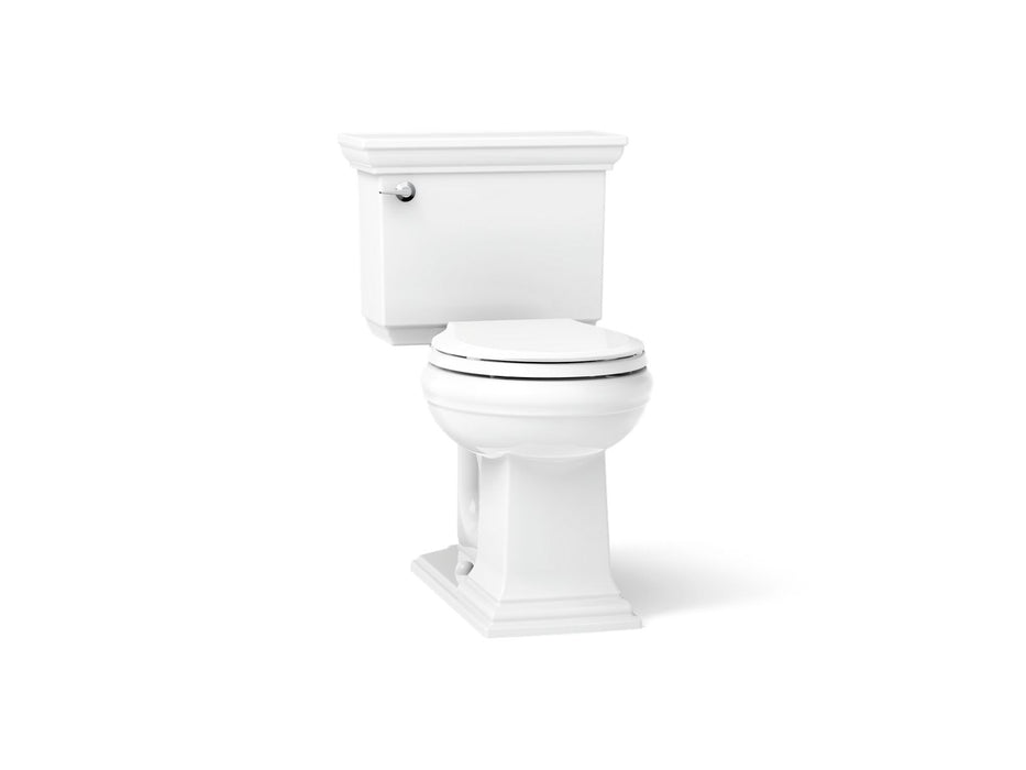 KOHLER K-3933-U Memoirs Stately Two-piece Round-front Toilet, 1.28 GPF, White - 3/4 view of product