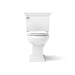 KOHLER K-3933-U Memoirs Stately Two-piece Round-front Toilet, 1.28 GPF, White - front view of product