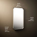 3/4 view of product with dimensions