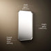 3/4 view of product with dimensions