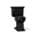 KOHLER K-3933 Memoirs Stately Two-piece Round-front Toilet, 1.28 GPF, Black Black - 3/4 view of product