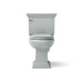KOHLER K-3933 Memoirs Stately Two-piece Round-front Toilet, 1.28 GPF, Ice Grey - front view of product