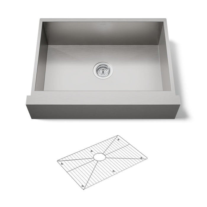 KOHLER K-3936 Vault 29-1/2" undermount single-bowl farmhouse kitchen sink, stainless steel - view 5