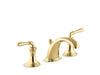 KOHLER K-394-4 Devonshire Widespread bathroom sink faucet, 1.2 gpm, vibrant polished brass