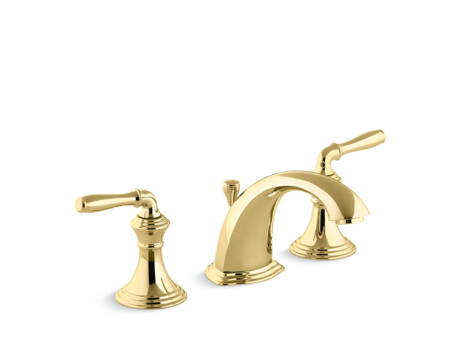 KOHLER K-394-4 Devonshire Widespread bathroom sink faucet, 1.2 gpm, vibrant polished brass