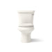 KOHLER K-3947-UR Wellworth Two-piece Round-front Toilet, 1.28 GPF, Biscuit - front view of product