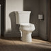 KOHLER K-3947-UR Wellworth Two-piece Round-front Toilet, 1.28 GPF, Biscuit - image focused on single product story