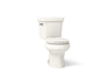 KOHLER K-3947 Wellworth Two-piece round-front 1.28 gpf toilet with 14" rough-in, biscuit