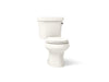 KOHLER K-3947-RA Wellworth Two-piece round-front 1.28 gpf toilet with right-hand trip lever and 14" rough-in, biscuit