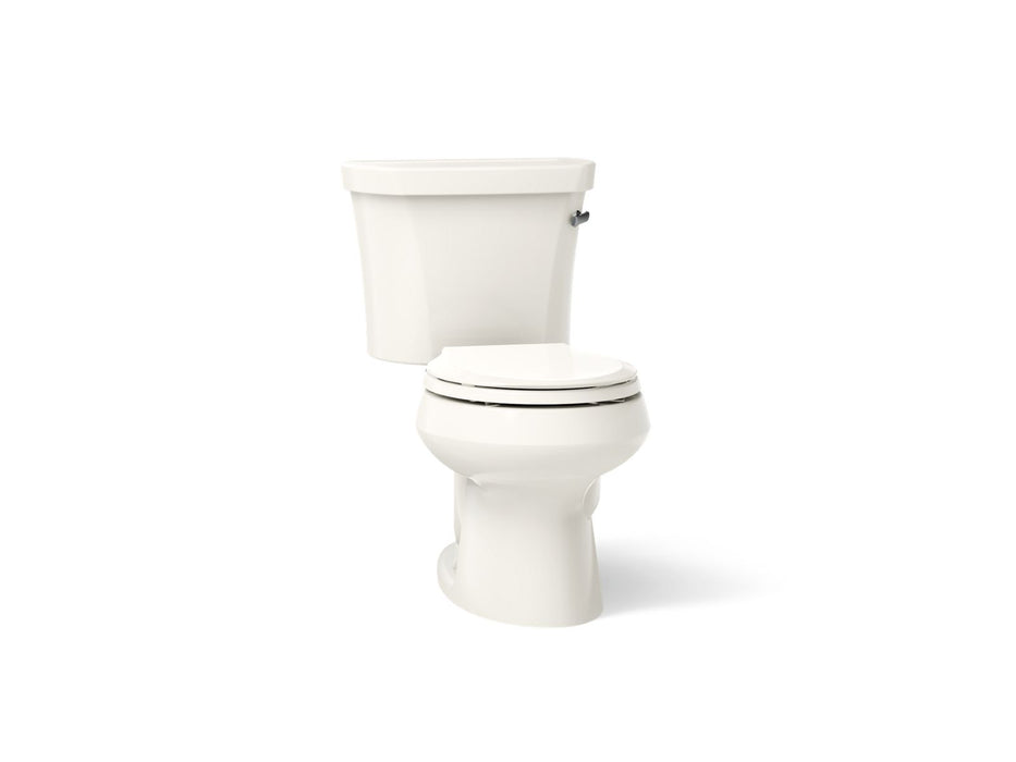 KOHLER K-3947-RZ Wellworth Two-piece round-front 1.28 gpf toilet with right-hand trip lever, tank cover locks, insulated...