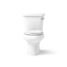 KOHLER K-3948-TR Wellworth Two-piece Elongated Toilet, 1.28 GPF, White - front view of product