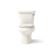 KOHLER K-3948-UR Wellworth Two-piece Elongated Toilet, 1.28 GPF, Biscuit - front view of product