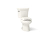 KOHLER K-3948-UT Wellworth Two-piece Elongated Toilet, 1.28 GPF, Biscuit - 3/4 view of product