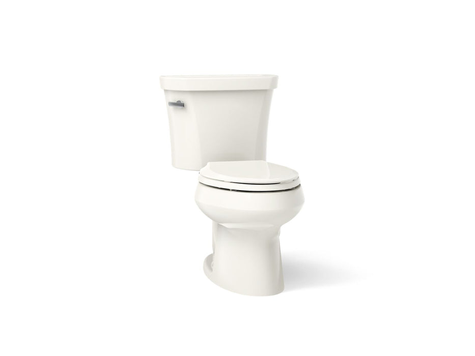 KOHLER K-3948-UT Wellworth Two-piece Elongated Toilet, 1.28 GPF, Biscuit - 3/4 view of product