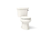 KOHLER K-3948-RA Wellworth Two-piece elongated 1.28 gpf toilet with right-hand trip lever and 14" rough-in, biscuit