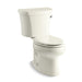 KOHLER K-3948-TR Wellworth Two-piece elongated 1.28 gpf toilet with right-hand trip lever, tank cover locks and 14"...