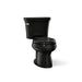 KOHLER K-3948-U Wellworth Two-piece elongated 1.28 gpf toilet with insulated tank and 14" rough-in, black black