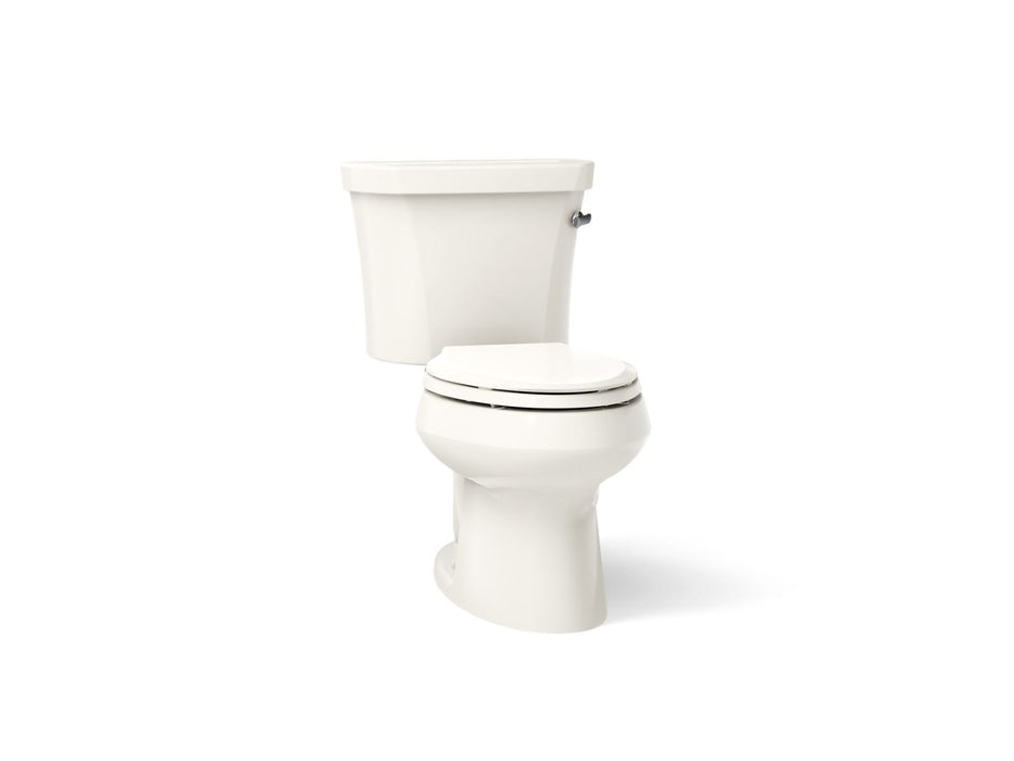 KOHLER K-3948-UR Wellworth Two-piece elongated 1.28 gpf toilet with right-hand trip lever, insulated tank and 14"...