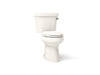 KOHLER K-3949-RA Highline Two-piece Elongated Toilet, 1.28 GPF, Biscuit - 3/4 view of product