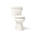 KOHLER K-3949-RA Highline Two-piece Elongated Toilet, 1.28 GPF, Biscuit - 3/4 view of product