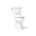 KOHLER K-3949-T Highline Two-piece Elongated Toilet, 1.28 GPF, White - 3/4 view of product