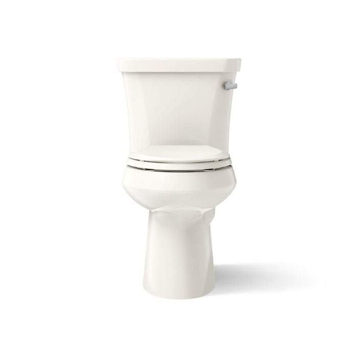 KOHLER K-3949-UR Highline Two-piece Elongated Toilet, 1.28 GPF, Biscuit - front view of product