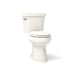 KOHLER K-3949-UT Highline Two-piece Elongated Toilet, 1.28 GPF, Biscuit - 3/4 view of product