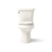 KOHLER K-3949-UT Highline Two-piece Elongated Toilet, 1.28 GPF, Biscuit - front view of product