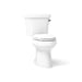 KOHLER K-3949-RA Highline ComForteeight Two-piece elongated 1.28 gpf chair height toilet with right-hand trip lever and...