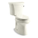 KOHLER K-3949-TR Highline ComForteeight Two-piece elongated 1.28 gpf chair height toilet with right-hand trip lever, tank...