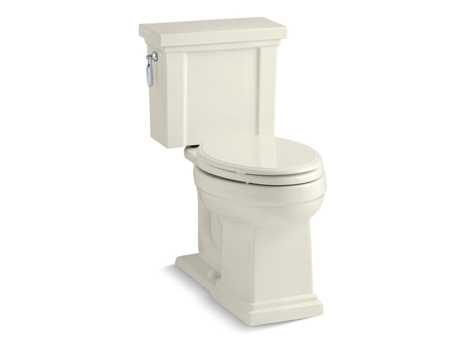 KOHLER K-3950 Tresham Two-piece Elongated Toilet, 1.28 GPF, biscuit