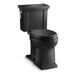 KOHLER K-3950 Tresham Two-piece Elongated Toilet, 1.28 GPF, black black