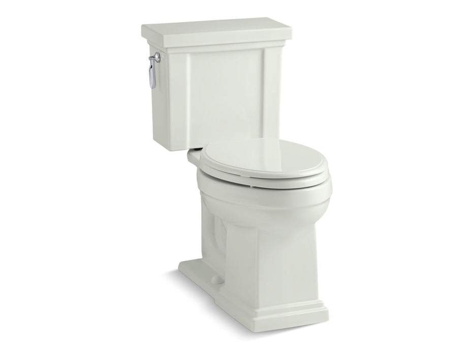 KOHLER K-3950 Tresham Two-piece Elongated Toilet, 1.28 GPF, dune