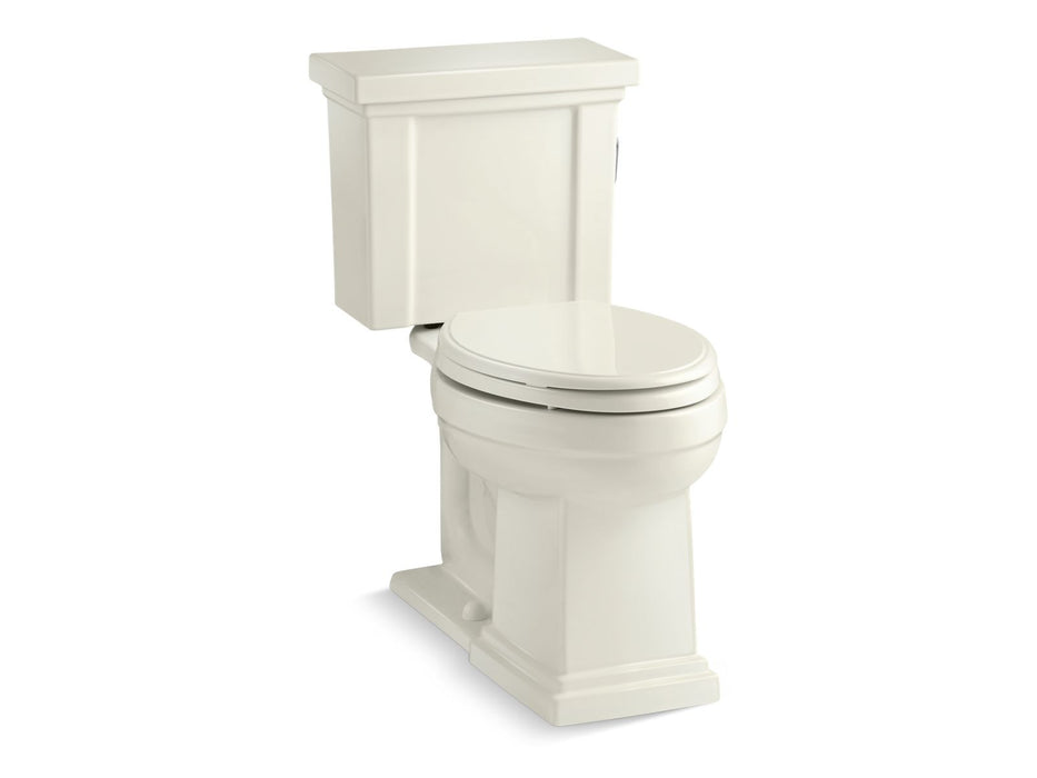 KOHLER K-3950 Tresham Two-piece Elongated Toilet, 1.28 GPF, biscuit
