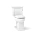 KOHLER K-3950 Tresham Two-piece Elongated Toilet, 1.28 GPF, white