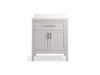 KOHLER K-39604-ASB Hadron 30" bathroom vanity cabinet with sink and quartz top, atmos grey - view 5