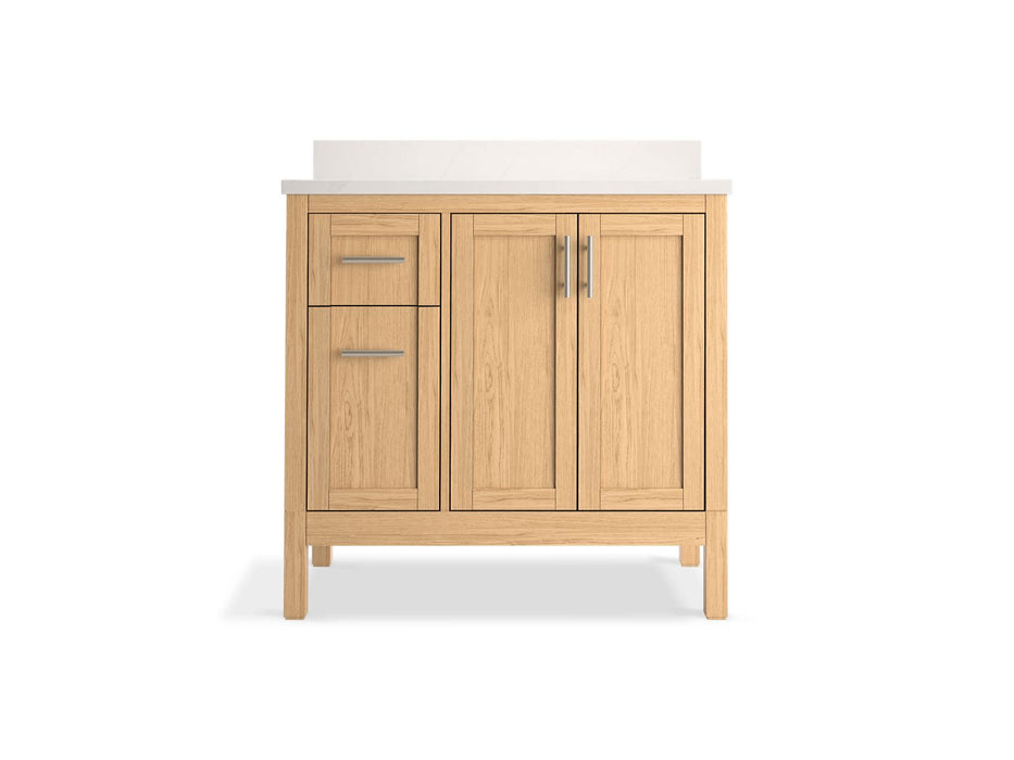 KOHLER K-39605-ASB Hadron 36" bathroom vanity cabinet with sink and quartz top